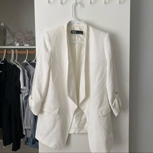 Zara white blazer